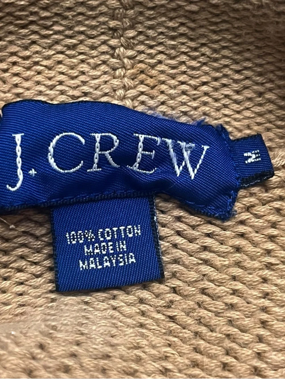 Vtg Y2K J. CREW Roll Neck Collar Chunky Knit Cotton Fisherman Sweater Sz M